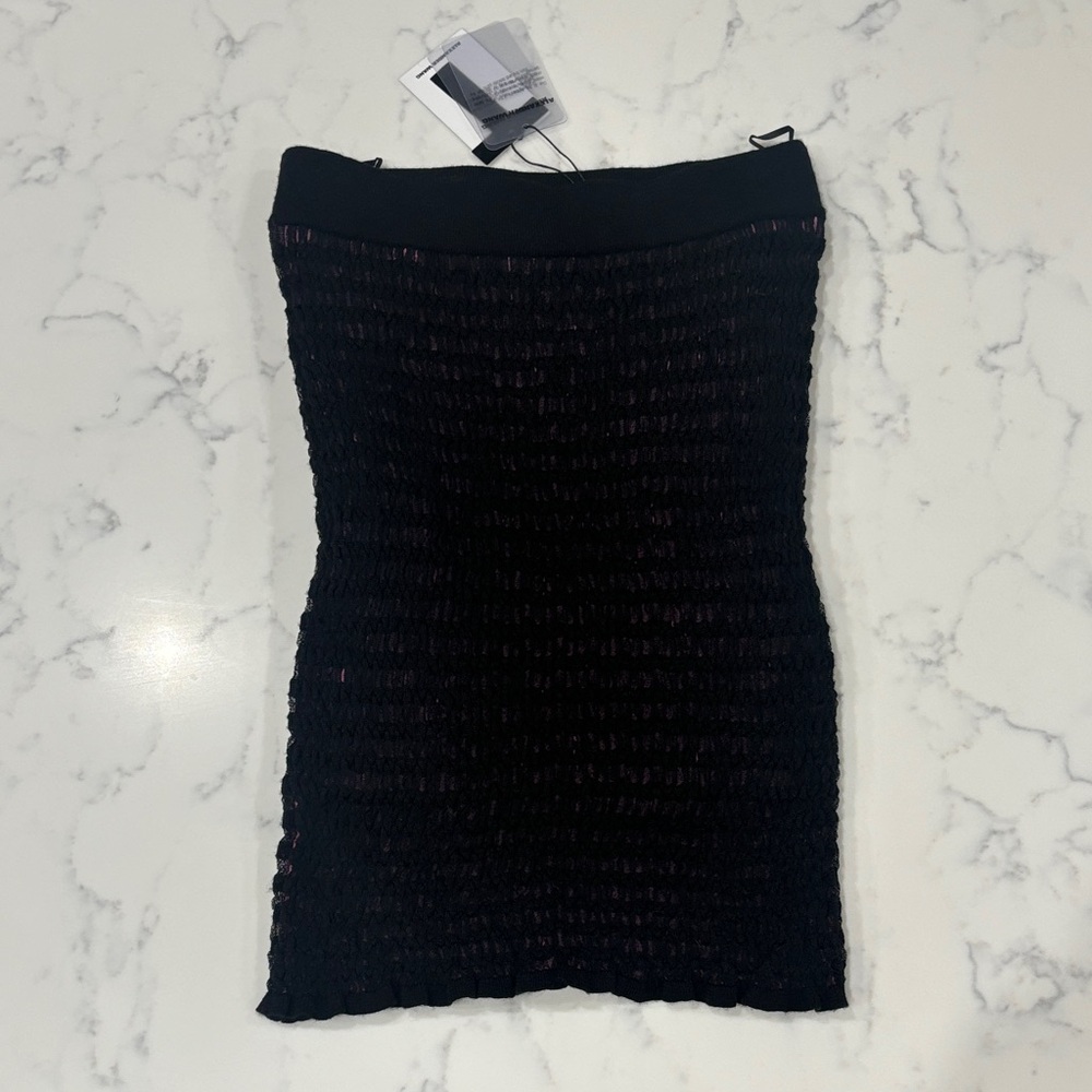Alexander Wang Black and Fuchsia Bodycon Skirt NWT